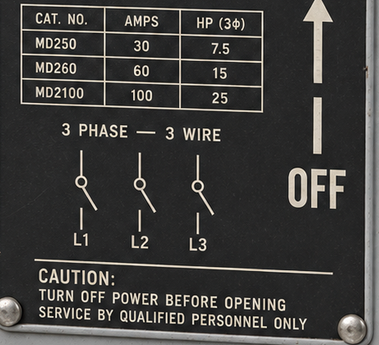 Reference detail: wiring table, circuit symbols, and caution text